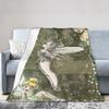 Tinker Bell Cartoon Knitted Blankets Velvet Animated Fantasy Film Super Soft Throw Blankets for Bedroom Sofa Bedspread