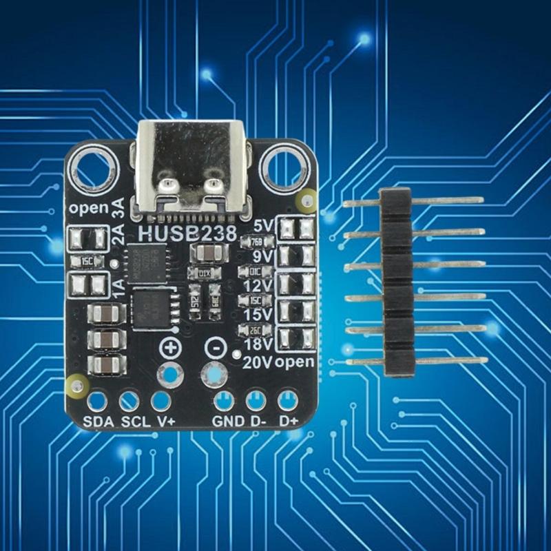 HUSB238 Deception Module 5V/9V/12V/15V/18V/20V Adjustable IIC Control Decoying Module Microcontroller Replacement