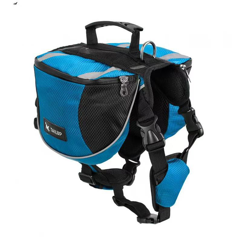Pet Outdoor Backpack Large Capacity Dog Adjustable Saddle Bag Luxury Dog Backpack Harness Carrier For Traveling Hiking