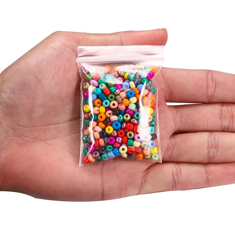 33-Color Solid Glass Beads for DIY Jewelry & Beaded Bracelets