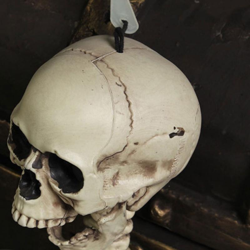 Realistische Ganzkörper-Menschenknochen Halloween-Requisiten Flexible Gelenke Tragbarer Kunststoff Innen-Außen-Dekoration