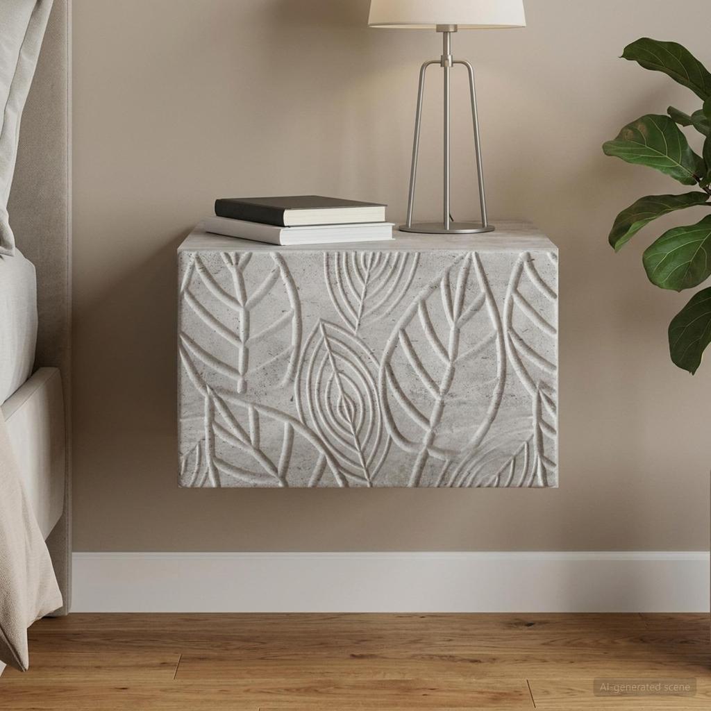Wall Mounted Side Table Concrete Grey 34.5 x 33 x 20 cm