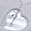 Beaded Wrist Strap Cross Pendant Keyring Hollow Heart Bead Wrist Strap Y2k