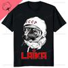 Laika USSR Funny Cartoon Dog Graphic Unisex T Shirt Hip Hop Harajuku Style Printed Women Clothing Streetwear 100cotton Tee