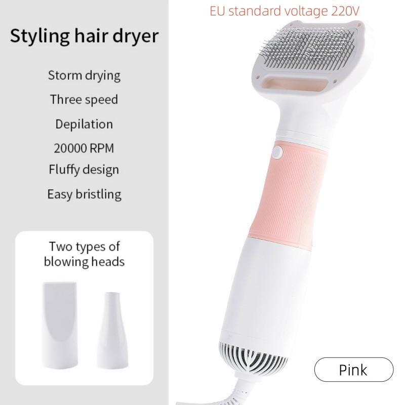 Multi Function Pet Dryer Household Low Noise Pet Blow Drying Comb Portable Cat & Dog Grooming Blower