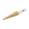 4mm To 12mm 4mm To 20mm Step Drill Bit HSS 4241 Titanium Coated Straight Flutes Hex Shank for Metal Wood Plastic