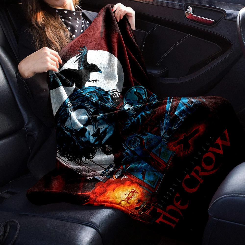 1pc The Crow Raven Throw Blanket Soft Flannel, Cozy All Season Polyester Perfect for Home, Office