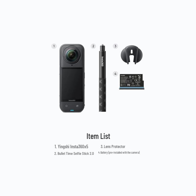 Insta360 X5 Flagship 360 Panoramic Action Camera (CN version)