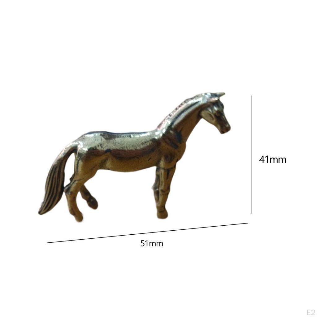 Hand Painted Standing Horse Statue,Animal Crafts Figurines,Horse Sculpture for Office Desk Home
