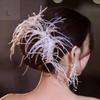 LUNAMAY Feather Flower Swan Lake Feather Hairpin