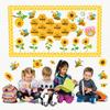 Sunflower Announcement Board Card Paper Bee Honeycomb School Classroom Party Supplies Decoration Bee Festival Wall Stickers