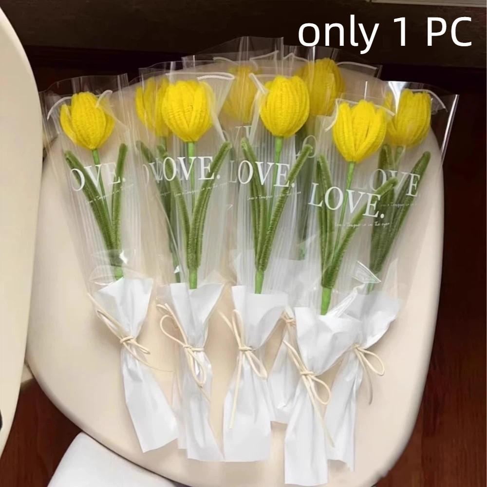 Handgefertigter Tulpen-Drehstab Abschlussgeschenke Künstliche Tulpenblume Süßer Blumenstrauß Paar