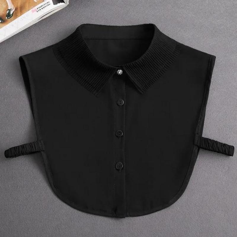 New Women White Lace Fake Collar Vintage Shirt Detachable Collar Front Tie Men Lapel Blouse Top Sweater Cotton False Collars