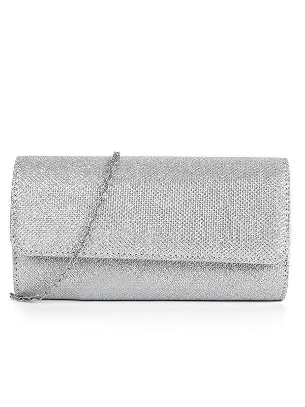 Women's Evening Bag: Handheld or Crossbody with Shiny Stitching Details