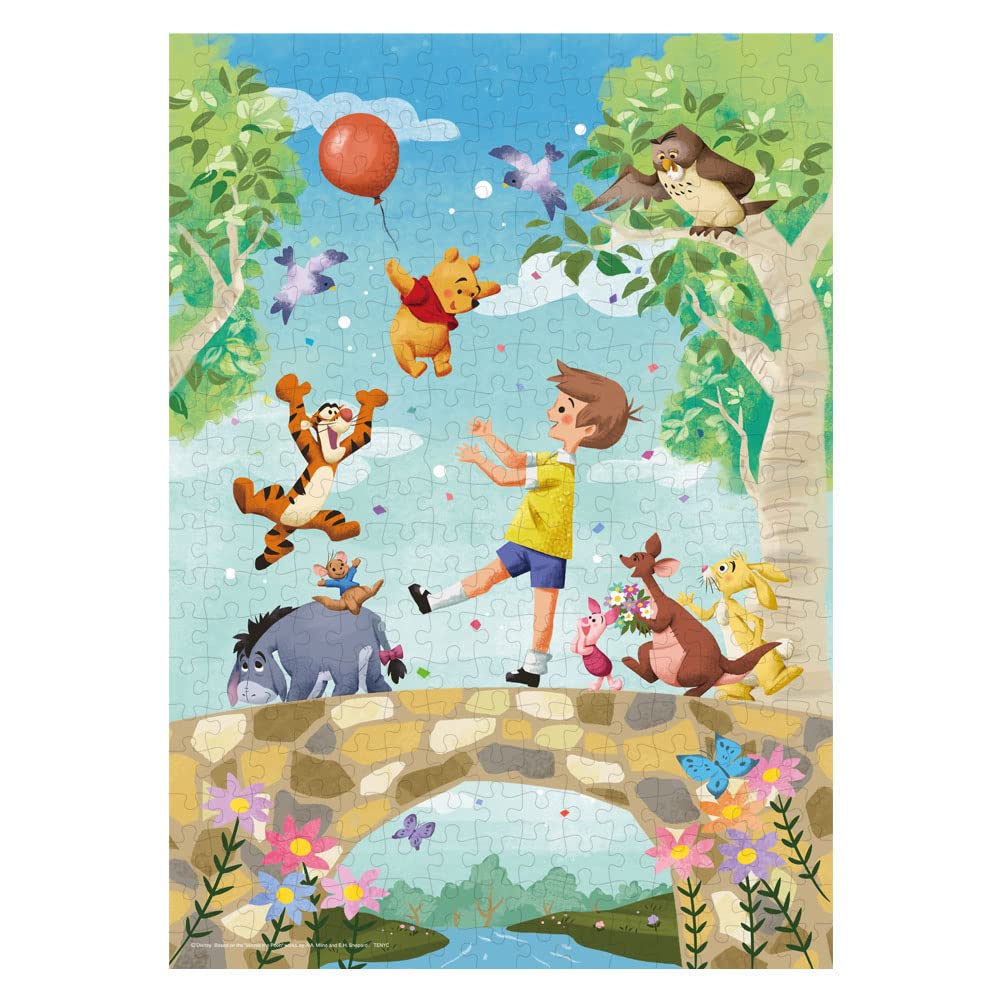 

Tenyo in 300 Piece Jigsaw Puzzle Disney Winnie the Pooh Welcome Comes with glue and spatula Service card included [Made Japan] Home! (30.5x43cm)