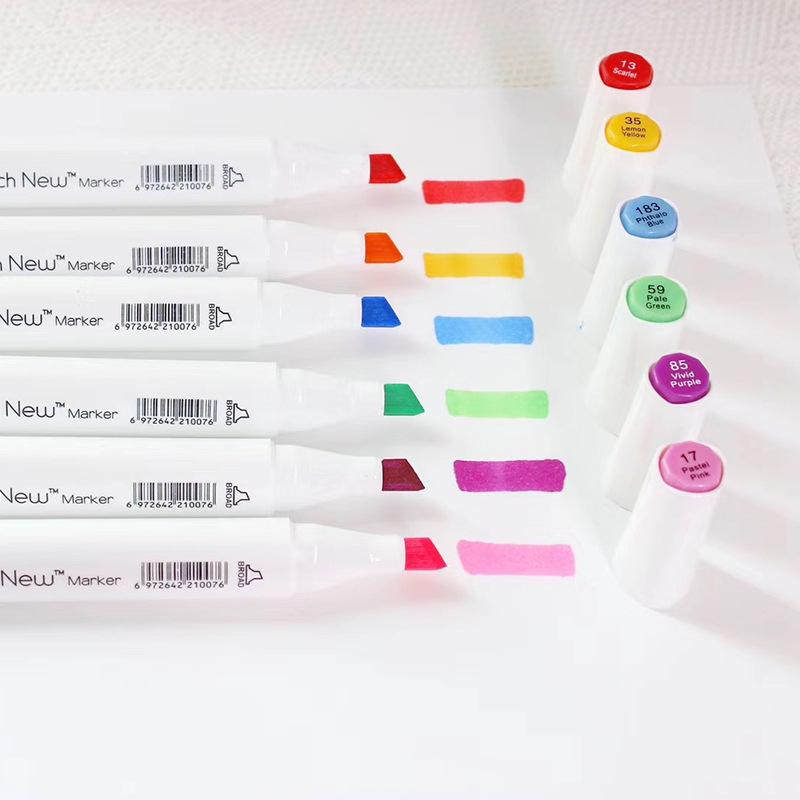 60-Color Double-Ended Alcohol & Oil-Based Marker Set