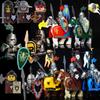 Medieval Military Castle Soldier Figures Building Blocks Rome Lion Knight Weapen Warrior Sword Infantry Helmet Model Bricks Toys