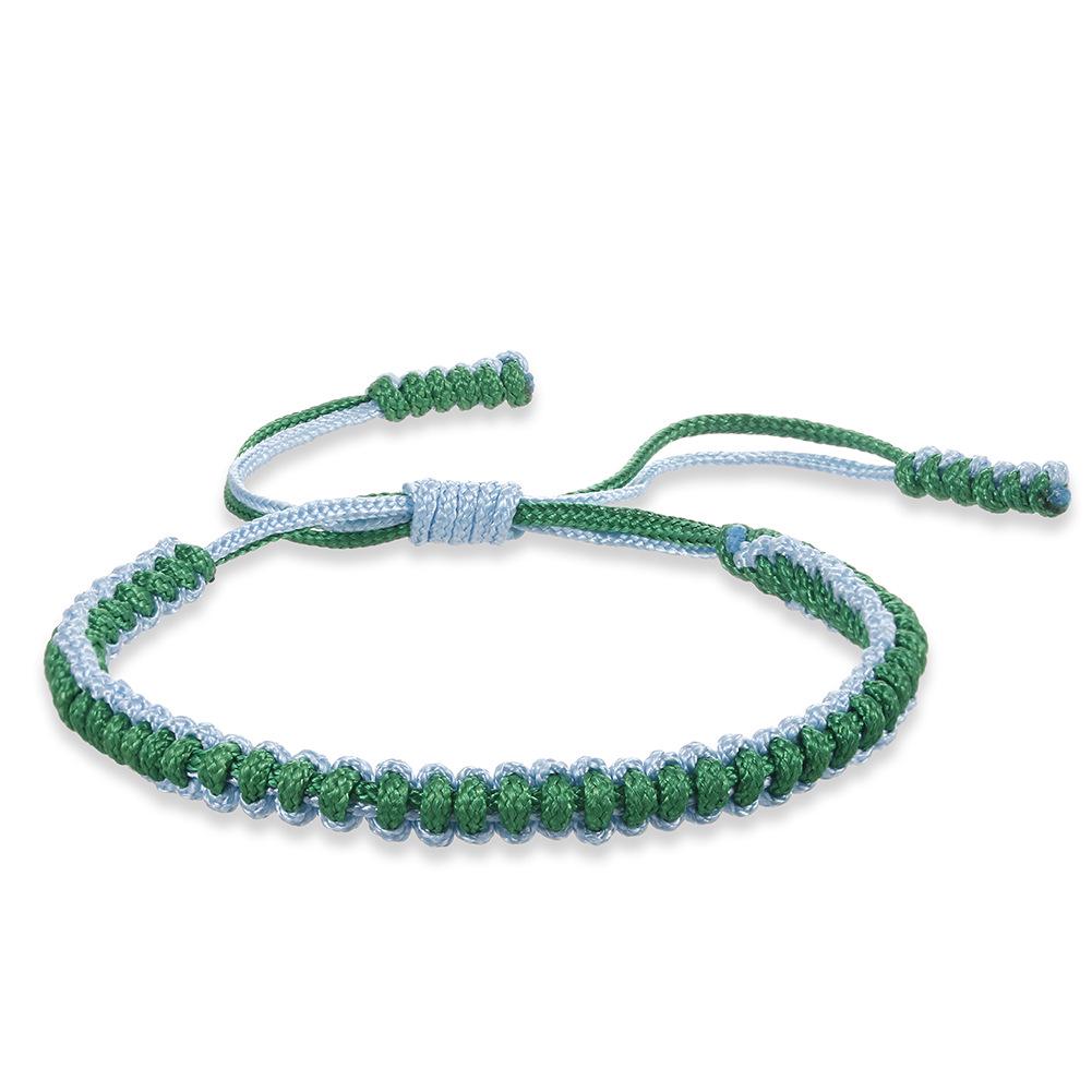 Women's Two-Color Ethnic Knot Bracelet: High-End Handwoven Jewelry