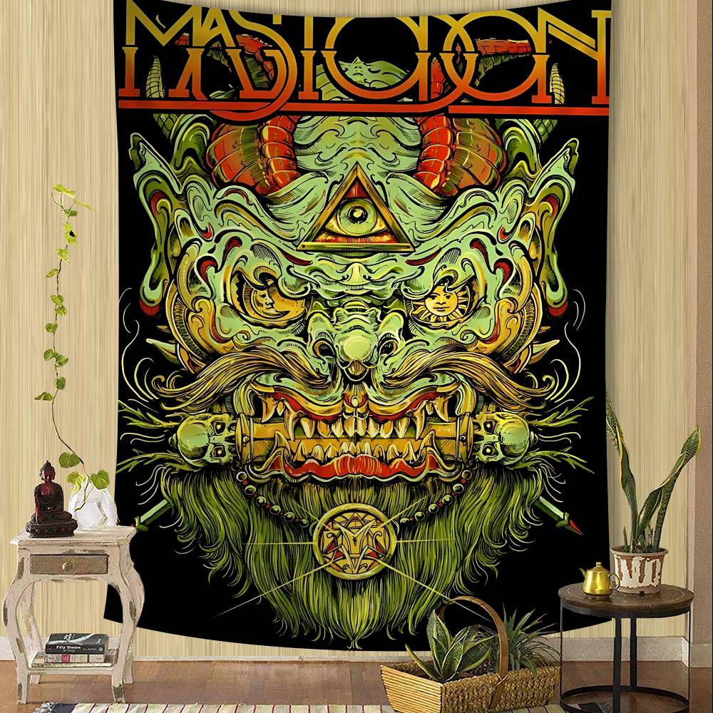 Vintage Classic M-Mastodon Band Hanging Bohemian Tapestry Hanging Tarot Hippie Wall Rugs Dorm Japanese Tapestry