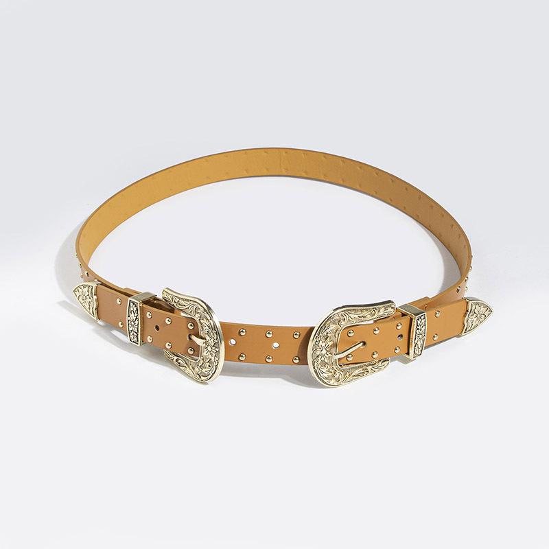 Bohemian-style Women's Belt with Double Buckle Claws In The West, Heavy Industry, Retro Bohemian-style Women's Belt