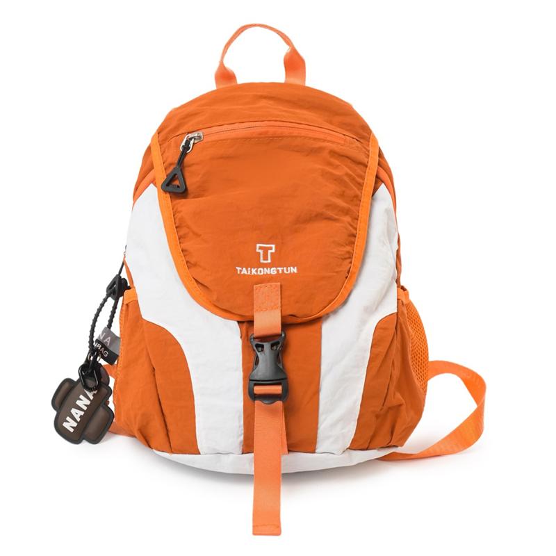 

Color Block Unisex Backpack Student Class Commuter Bag Outdoor Lightweight Travel Bag помаранчевий