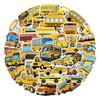 55-Piece Cartoon School Bus Graffiti Sticker Set for DIY Water Bottle & Luggage Decoration