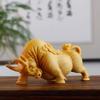 Natur Massivholz Reichtum Vermögen Ochse Statue Chinesische Charakteristik kleine Statue Niedliche Haus-, Zimmer-, Büro-, Autodekoration