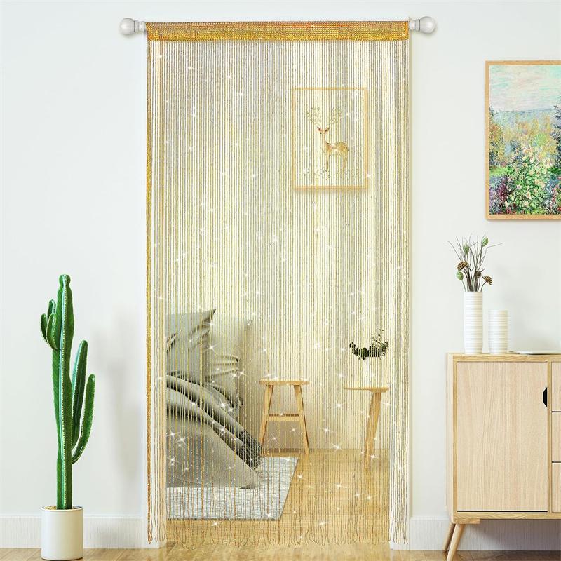 Beaded Curtain Door String Curtains for Doorway Tassels Beads Hanging Fringe Hippie Room Divider Window Hallway Entrance Wall Closet