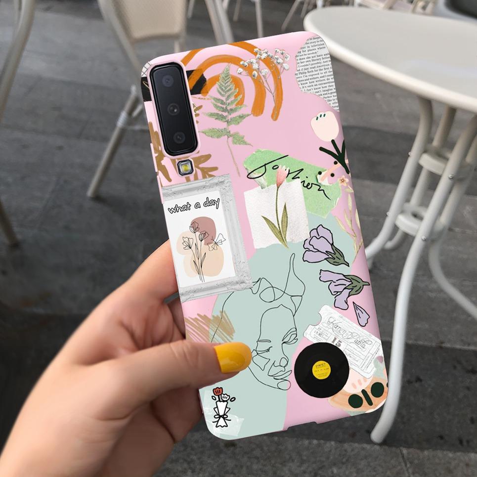 Cases For Samsung Galaxy A7 2018 Cover Silicon Fashion Phone Case Shell For Samsung A7 2018 A750 A750F 6.0" protective Bumper