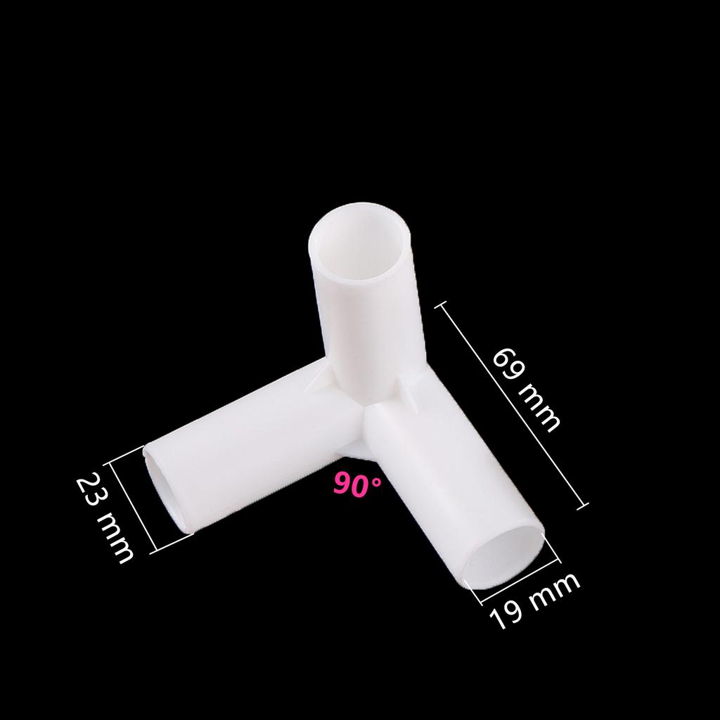 5 Pcs Inner diameter 19mm PVC Straight Connector Joint 60/90/120/135 Degree Tee Connector Pipe Fitting DIY Tent Fixed Fittings