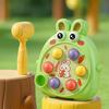 Kids Mole Tapping Toy with Hammer Cartoon Shark Rabbit Push Button Game Console Toddlers Boys Girls Educational Push Button Toy