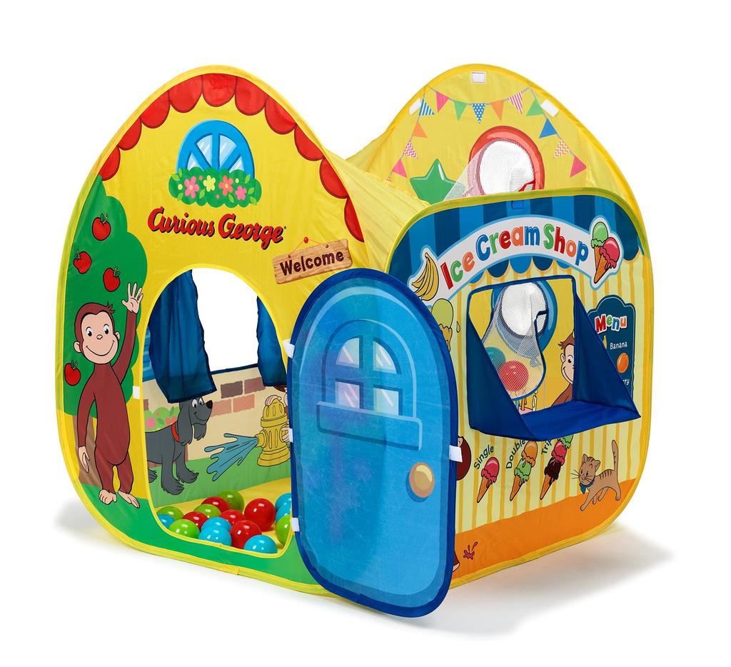 Witthart Curious George Ball House with 30 Balls, Yellow, VG14