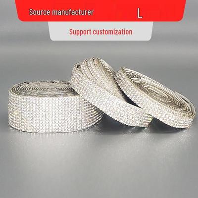 Selbstklebender weißer Strassstreifen für Kleidung, Schuhe, Taschen und DIY-Zubehör