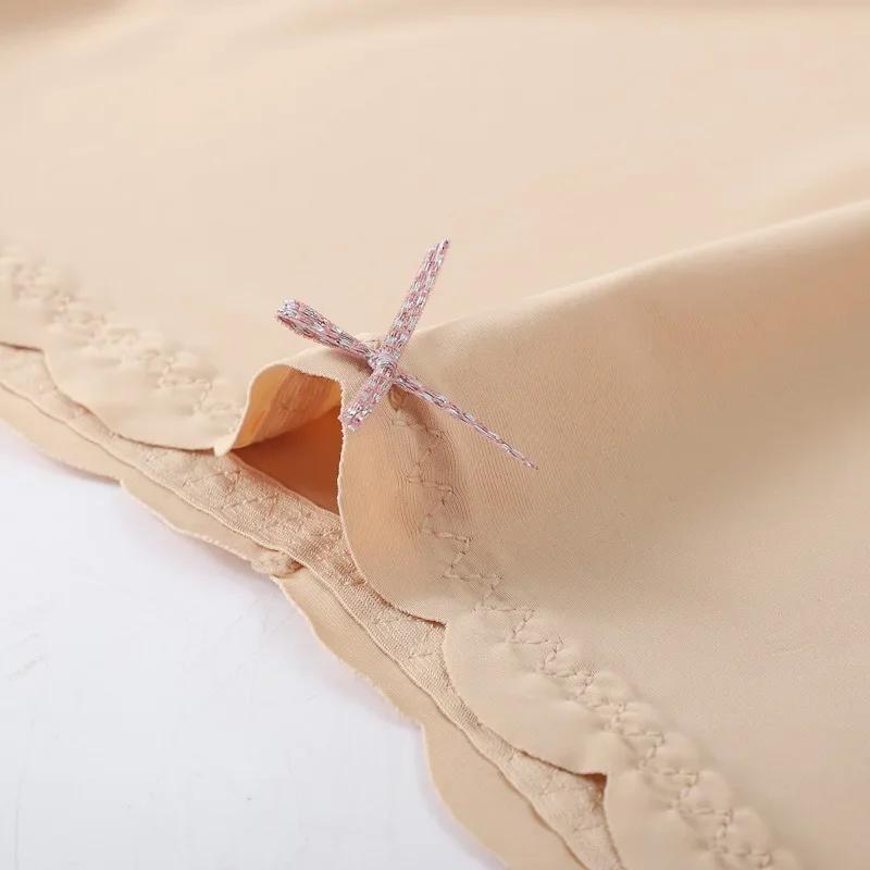 Sexy Lace Edge Seamless Safety Short Pants Summer Soft Ice Silk Breathable Short Tights Under Skirt Shorts Women Modal Underwear