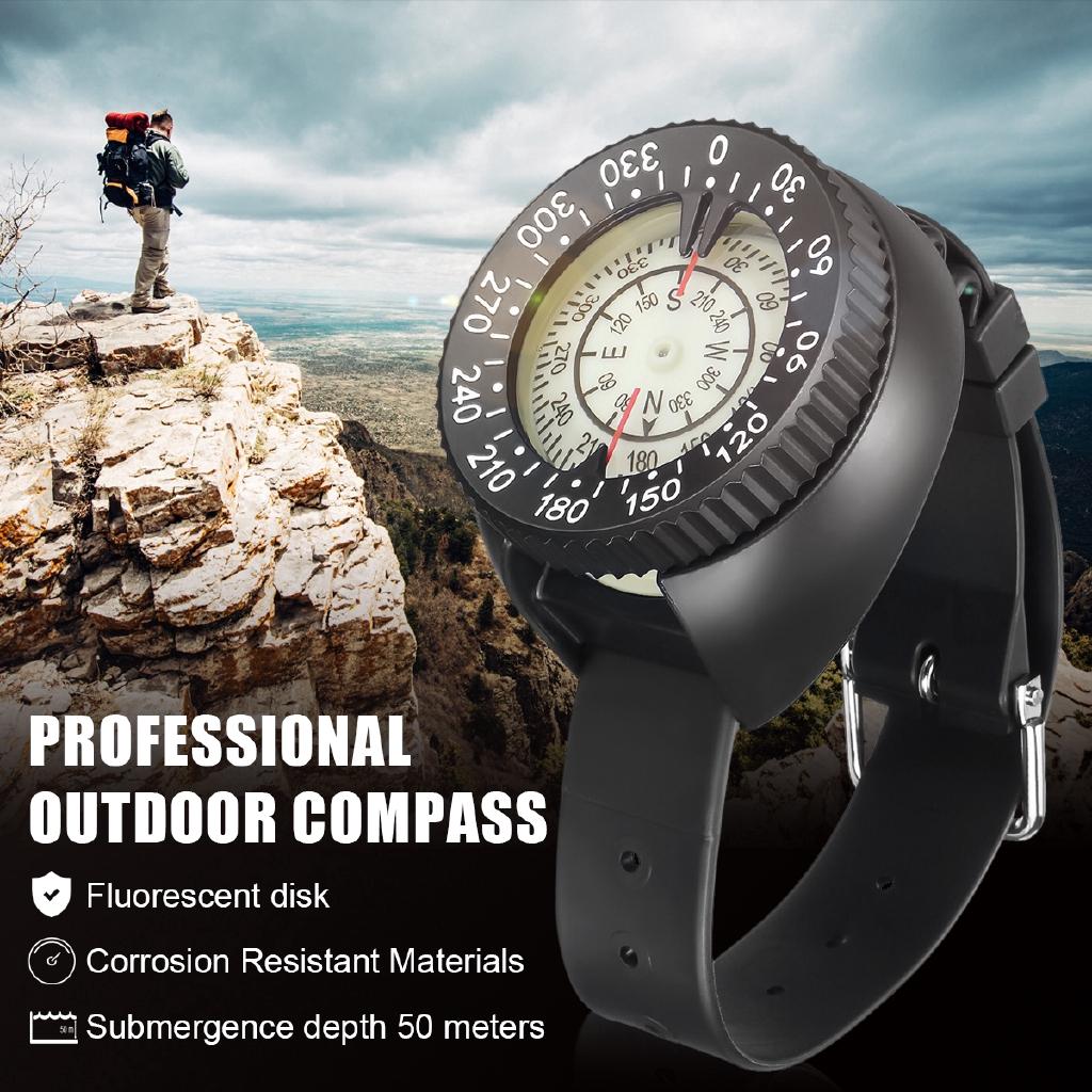 ABS, PMMA Navigator Digital Watch Scuba Compass Waterproof Outdoor Compass Professional Diving Compass