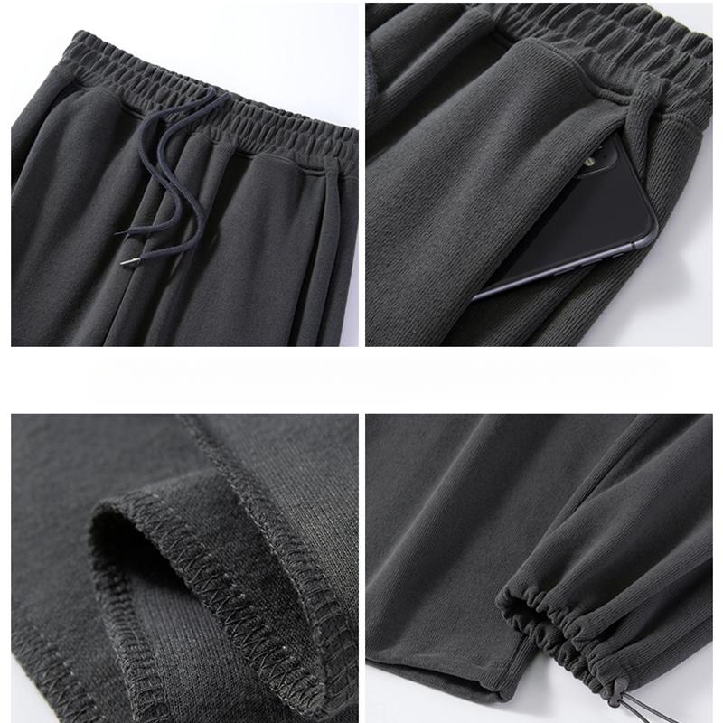 Autumn Sports Casual Loose Wide Leg Pants Women Fashion Solid Elegant High Waist Trousers Women Simple Straight Drawstring Office Ladies Trouser 25681