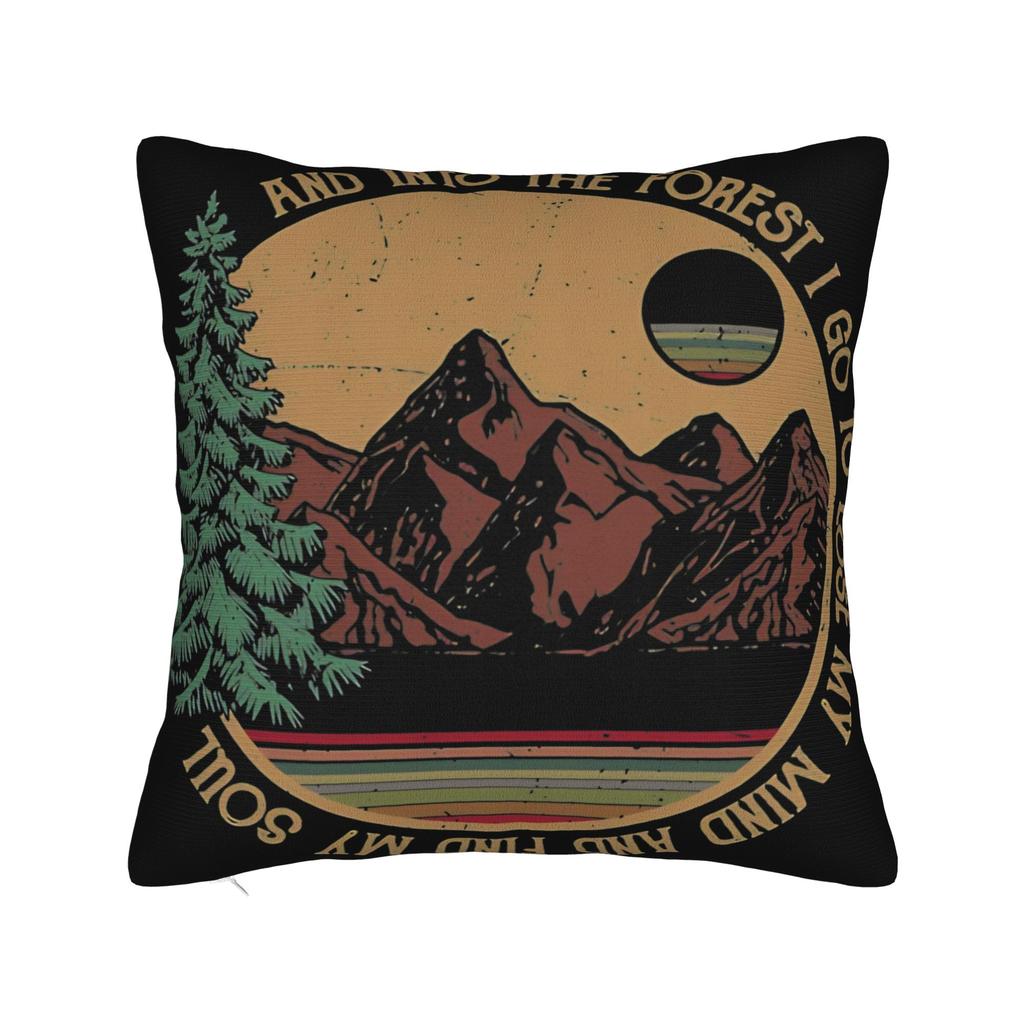 Camping Is My Therapy Pillow Case Design Pillow Cover Cute Funny Pillowcases For Sofa Couch Bed Living Room