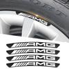 4Pcs Car Wheel Badge Sticker Emblem for Mercedes Benz AMG Brabus 4 MATIC W124 W205 W211 W203 W204 W168 CLA CLK CLS GLA GLC C180