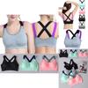 Lovely Push Up Sports Bra With Cross Straps For Yoga And Fitness Activities