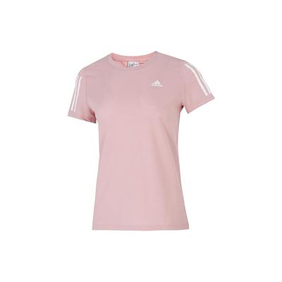 Own The Run Cooler Tee With Three-Stripe Logo Print Women Tops Pink HD0641