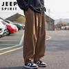JEEP SPIRIT Men's Loose Wide-Leg Cargo Pants