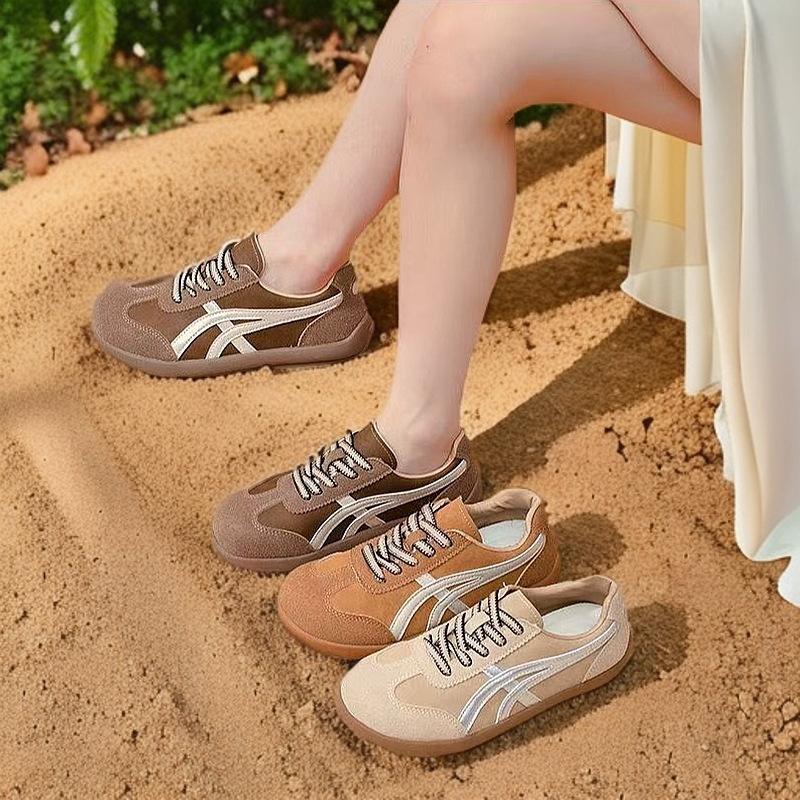 Flat baseplate shoes women's spring and autumn new niche design casual shoes female students versatile Forrest Gump shoes women