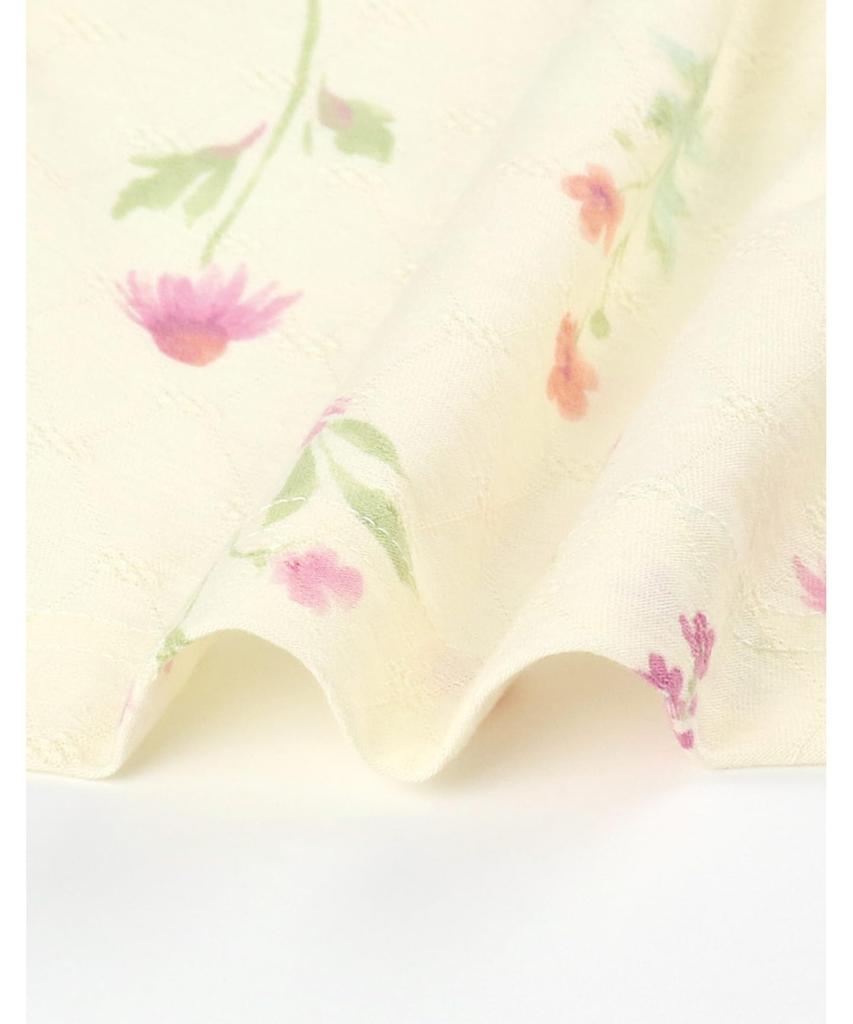 long long cotton blend jacquard jersey CR [Wing/Wacoal] Pajamas, sleeves, pants, (main body), material, EP8073, women's,