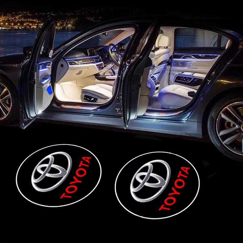 

2X LED Car Welcome Logo Light Door Projector Light for Toyota Prado Yaris Hilux Verso Fortuner Supra Corolla Camry Accessories