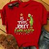 Christmas Cartoon Green Fur Monster 3D Printed Women's Short Sleeve Tees Top Kids Girl Casual Pullover