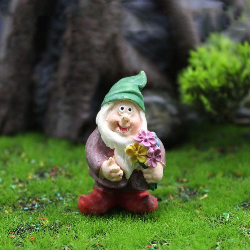 

Enchanting 7pcs Mini Gnome Statues Perfect For Colorful Dwarf Landscape And Garden Decoration