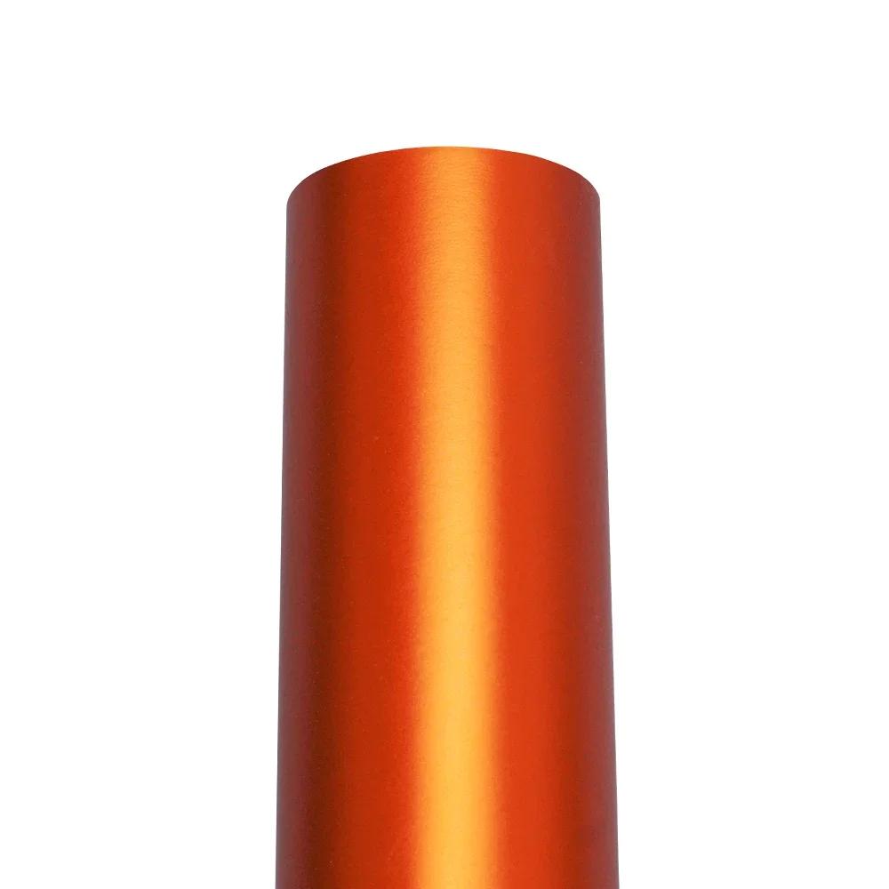 

Bubble Free Car Wrapping Sticker Metallic Matte Satin Ice Orange Car Wrap Stickers Color Change Vinyl Film Auto Accessories 50x152cm