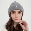 Men's and Women's Knitted Hats for Autumn and Winter, Warm Pigeon Embroidery Pattern Pullover, Brimless Woolen Hat