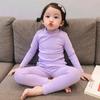 Kids Thermal Pajama Set Long Sleeve Cotton Fleece-Lined Sleepwear Boys Girls Winter A-Class Safety