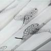 1 Pc Lightweight Black Leaf Pattern Shower Curtain Peva Plastic Waterproof Bathroom Curtain Bathroom Partition For Home